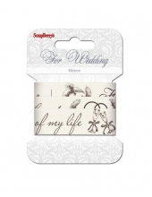 Декоративная лента с рисунком "Свадьба", хлопок, 25 мм, 2м, ScrapBerry's