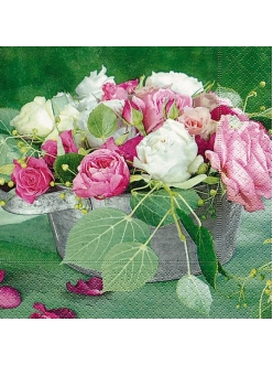 Салфетка для декупажа Натюрморт с розами, 33х33 см