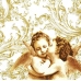 Салфетка для декупажа Ангелы ренессанс золото, 33х33 см, Польша
