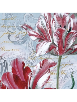 Салфетка для декупажа Величественные тюльпаны, 33х33 см, Польша