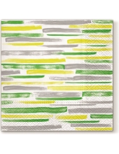 Салфетка для декупажа "Акварельные полоски зеленые", 33х33 см, Paw