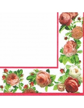 Салфетка для декупажа "Рамка из роз", 33х33 см