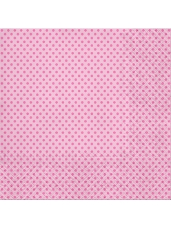 Салфетка для декупажа Точки, розовый, 33х33 см, Польша