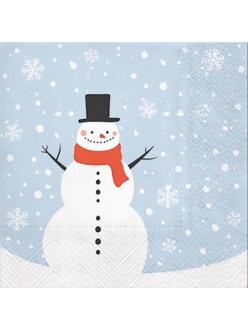 Новогодняя салфетка Счастливый снеговик, 33х33 см, Paw (Польша)
