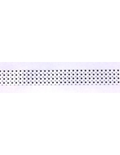 Бумажный скотч с принтом SCB 138084 "Белая ленточка в черный и серый горошек", 15 мм, длина 8м, ScrapBerry's