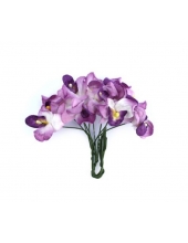 Цветы бумажные для скрапбукинга Орхидеи фиолетовые, 10 шт., ScrapBerry's