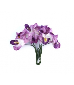 Цветы бумажные для скрапбукинга Орхидеи фиолетовые, 10 шт., ScrapBerry's