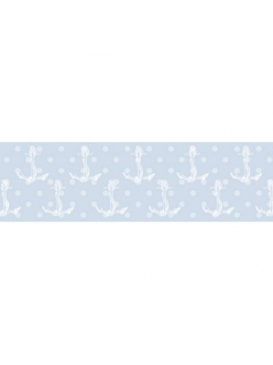 Бумажный скотч с рисунком Морской принт, 15 мм х 8 м, ScrapBerry's