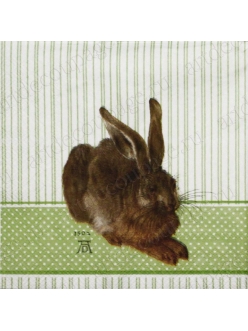 Салфетка для декупажа Кролик, 33х33 см, Германия