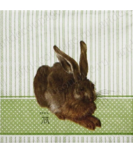 Салфетка для декупажа IHR-201104 "Кролик", 33х33 см, Германия