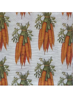Салфетка для декупажа Морковь, 33х33 см, Германия