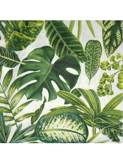 Салфетка для декупажа Тропические листья, 33х33 см, Германия