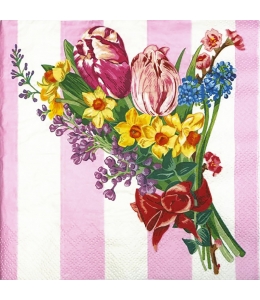 Салфетка для декупажа "Букет весенних цветов", 33х33 см, Германия