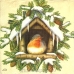 Салфетка новогодняя для декупажа Уютное гнездышко,  33х33 см, Германия