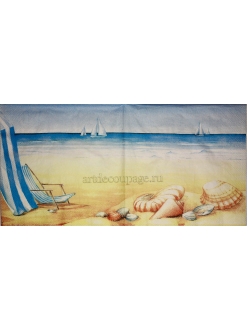 Салфетка для декупажа Отдых на пляже, 33х33 см, Германия