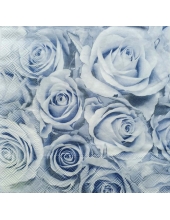 Салфетка для декупажа IHR-310801 "Голубые розы", 33х33 см, Германия