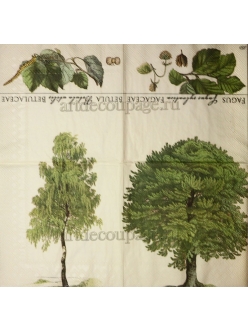 Салфетка для декупажа Деревья, 33х33 см, Германия