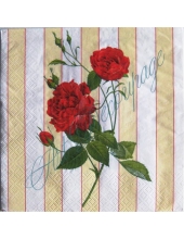 Салфетка для декупажа, IHR-438120, "Красная роза", 33х33 см, Германия