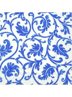 Салфетка для декупажа, IHR-509894, Голубой орнамент,  33х33 см, Германия