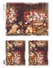 Рисовая бумага Love2Art 0031, "Натюрморт с ракушками", 32х45см, Kalit (Италия)