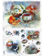 Рисовая бумага Love2Art 0051, "Завтрак, чаепитие", 32х45см, Kalit (Италия)