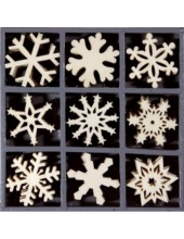 Набор декоративных элементов из дерева "Снежинки 1", 45 шт, 22 мм, Knorr prandell