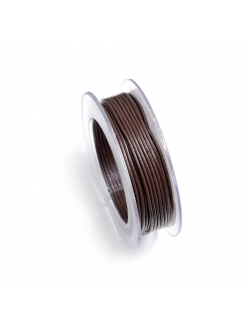 Шнур кожаный 1 мм, на ролике, цвет коричневый шоколадный, 5 м, Knorr prandell (Германия)