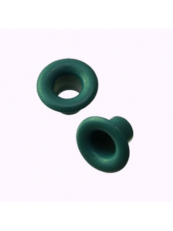 Люверсы круглые металлические, цвет изумрудный зеленый, 5х3 мм, 100 шт., Knorr prandell (Германия)*