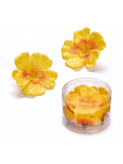 Цветы искусственные миниатюрные желтые, ткань и пластик, 50 мм, 12 шт, Knorr Prandell