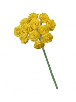 Букет искусственных цветов "Розочки желтые", 1,5 см, 12 бутонов, Knorr Prandell (Германия)