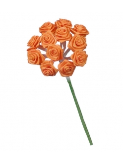 Букет искусственных цветов "Розочки оранжевые", 1,5 см, 12 бутонов, Knorr Prandell (Германия)