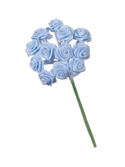 Букет искусственных цветов "Розочки голубые", 1,5 см, 12 бутонов, Knorr Prandell (Германия)