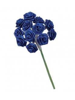Букет искусственных цветов "Розочки синие", 1,5 см, 12 бутонов, Knorr Prandell (Германия)