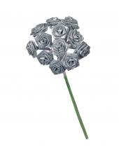 Букет искусственных цветов "Розочки серебристые", 1,5 см, 12 бутонов, Knorr Prandell (Германия)