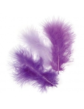 Декоративные перья марабу "Фиолетовый микс", 9 см, 15 шт., Knorr prandell (Германия)