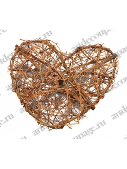 Венок Сердце, натуральная лоза, 20 см, Knorr Prandell