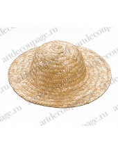 Соломенная шляпка миниатюрная 10 см, Knorr Prandell (Германия)