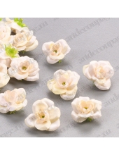 Цветы искусственные миниатюрные "Белые розы", 15 - 20 мм, Knorr Prandell (Германия)