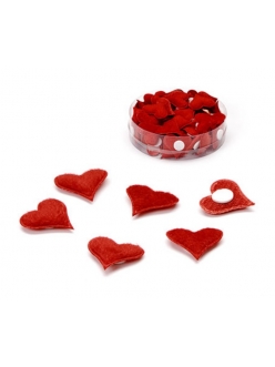 Декоративные элементы Сердечки красные клеевые, ткань, 2 см, 72 шт., Knorr prandell 