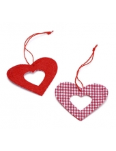 Декоративные элементы "Подвески сердечки", ткань, 4,5 см, 12 шт., Knorr prandell 