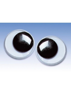 Глаза для игрушек круглые с подвижными зрачками 2,0 см, 2 штуки, Knorr prandell (Германия)