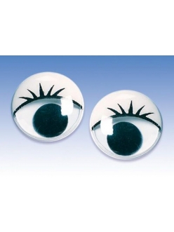 Глаза для игрушек подвижные, с ресницами 1,0 см, 14 шт., Knorr prandell (Германия)