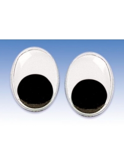 Глаза для игрушек овальные с подвижными зрачками 15х10 мм, 2 шт., Knorr prandell (Германия)