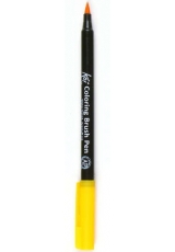Акварельный маркер кисточка Koi 004, цвет желтый глубокий, SAKURA Япония