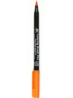 Акварельный маркер кисточка Koi 005, цвет оранжевый, SAKURA Япония