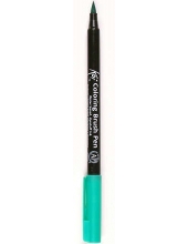 Акварельный маркер кисточка Koi 028, цвет зелено-голубой светлый, SAKURA Япония