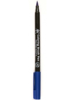 Акварельный маркер кисточка Koi 036, цвет синий, SAKURA Япония