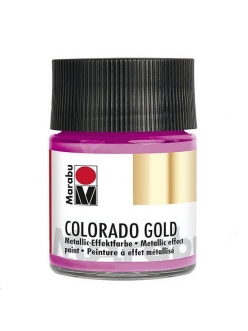 Краска с эффектом металла Colorado Gold 733  розовый, 50 мл, Marabu