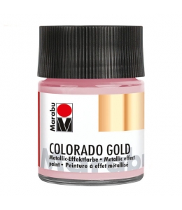 Краска с эффектом металла Colorado Gold 734 розово-золотой, 50 мл, Marabu (Германия)