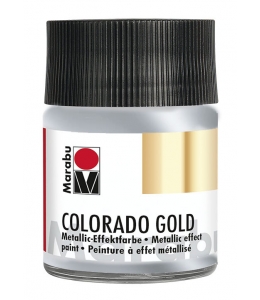 Краска с эффектом металла Colorado Gold 782 серебро, 50 мл, Marabu (Германия)